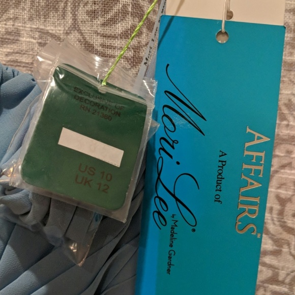 Mori Lee Bridesmaid Dress in Azure - Picture 3 of 4